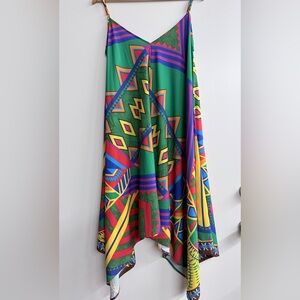 AKIRA Multicolor Asymmetrical Dress